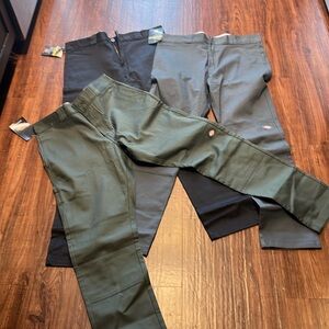 3 pair of Dickies Twill Work Pant Skinny Fit Straight Leg men size 36x32